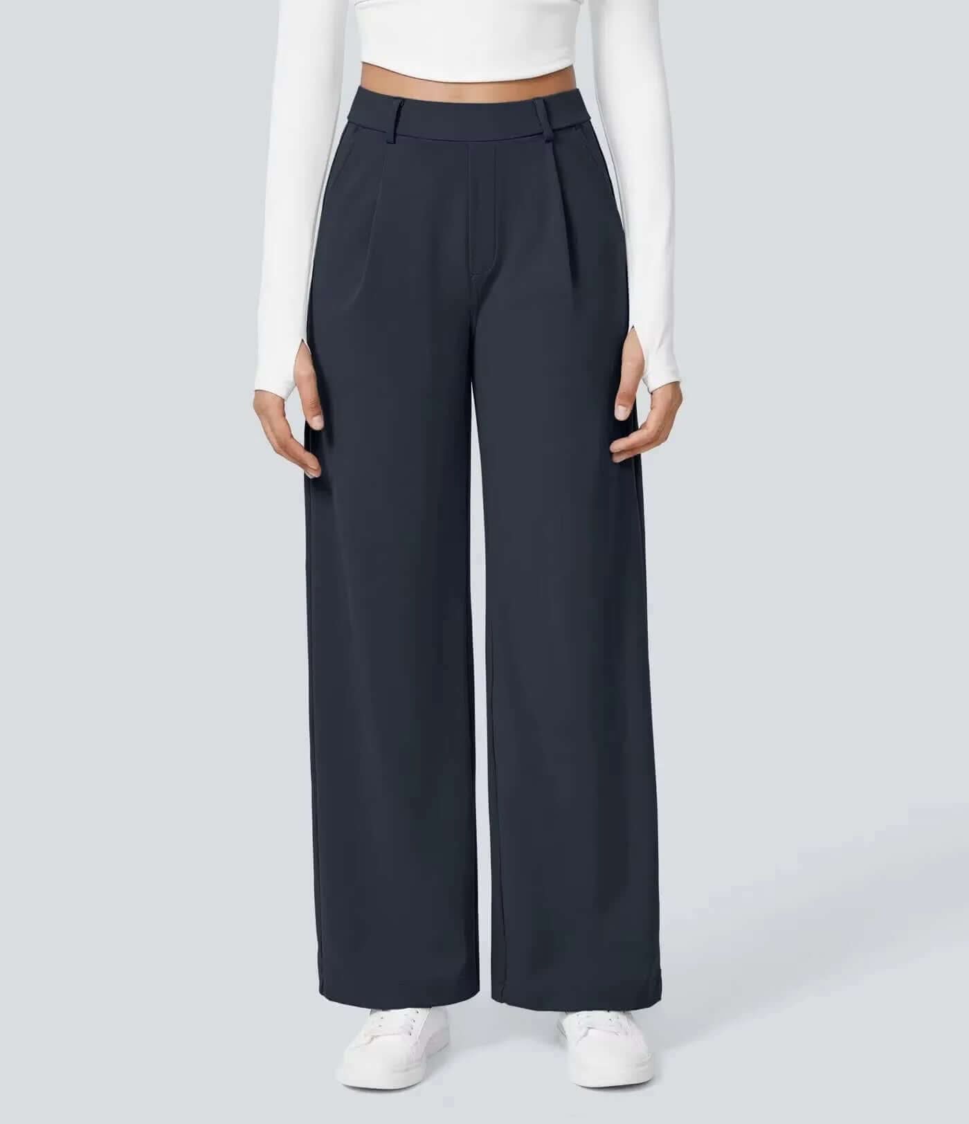 Caliah Signature - High Waist Wide-Leg Trousers