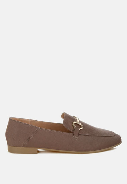 Noltas Horsebit Embellished Flat Loafers-8