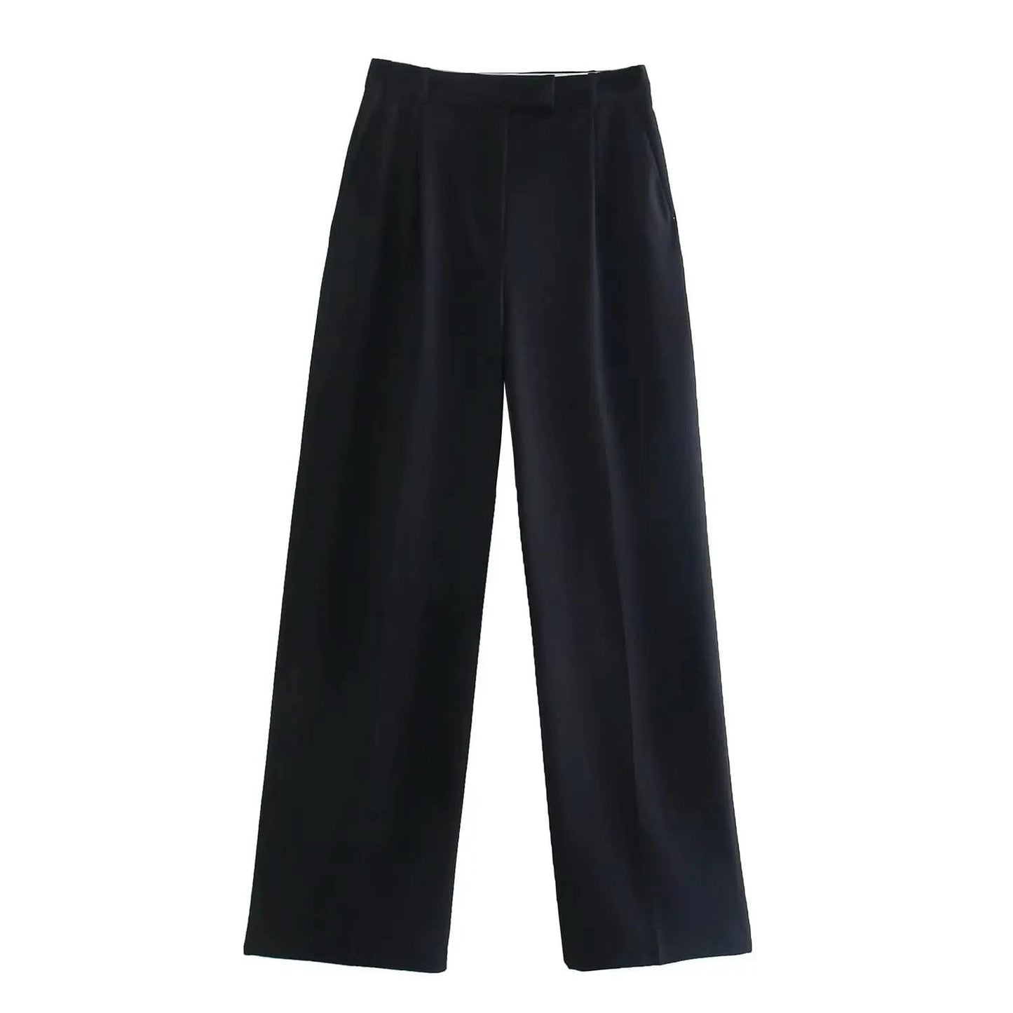 Caliah - Women's High Waist Straight Leg Trousers