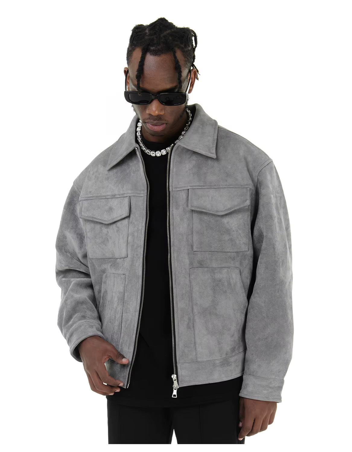 Caliah - Suede Jacket Oversized Bomber