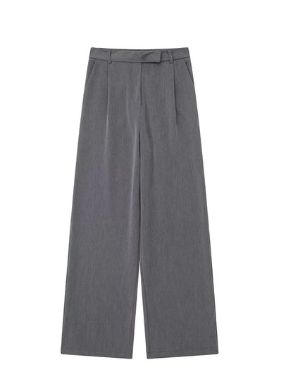Caliah - Women's High Waist Straight Leg Trousers